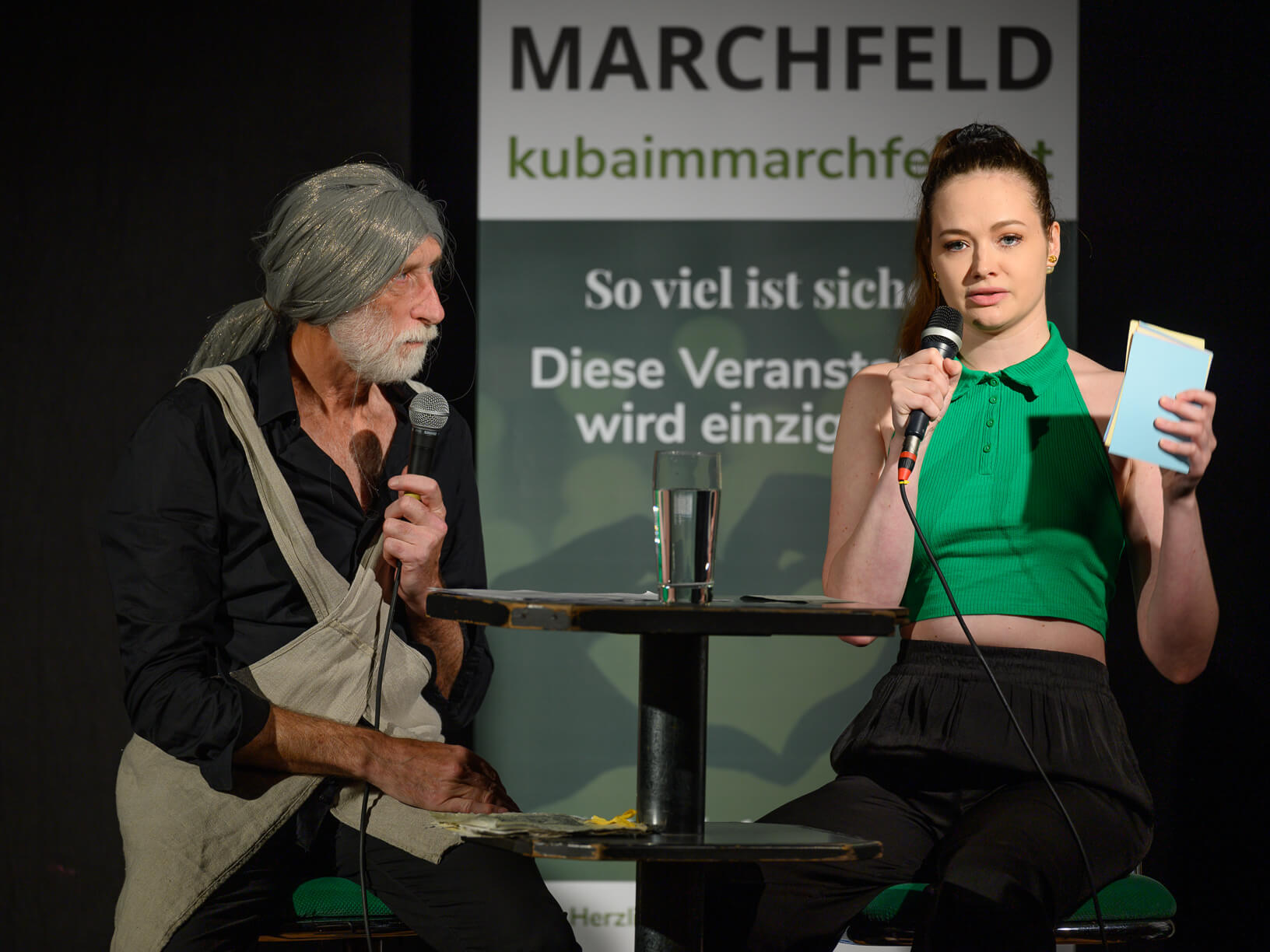 Jeanette Fröhlich & Johannes Böck auf der KU.BA Bühne
