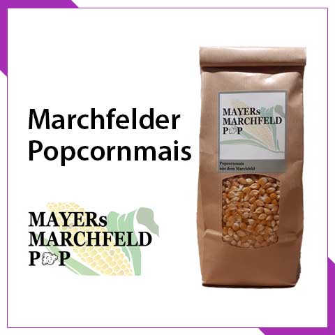 Mayers Marchfeld Popcorn in der KU.BA Pioniertasche